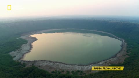 Lake Inside a Crater? - India From Above - National Geographic