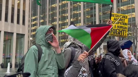 USA: "Down with the USA" chants ring out in the streets of Manhattan!