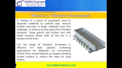 Advantages of Vibrating Screen - Indpro Engineers