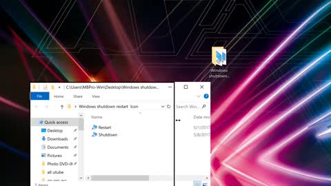 Windows XP 7 8 10 shutdown restart Icon Shortcut Download Link below
