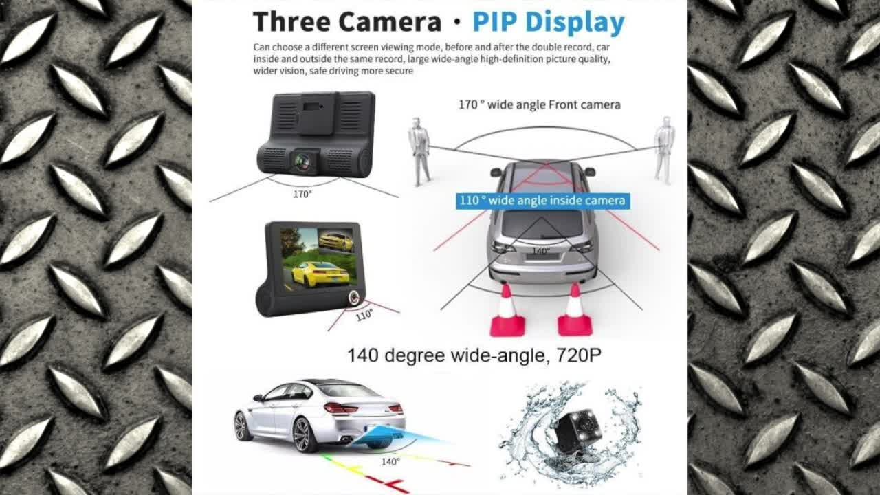 Sistema de Cámaras HD para auto con sensor, grabadora y visión trasera