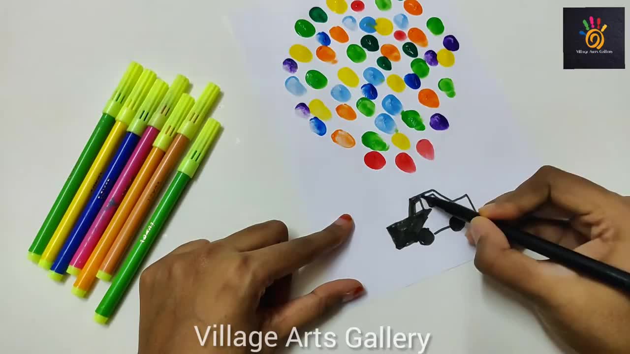 simple and easy fingerprint painting ideas for kids.