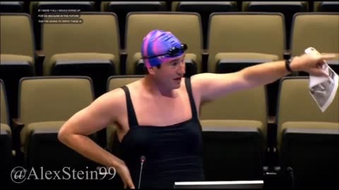 The left... This is a woman, be trans positive, let her swim bigots!!!