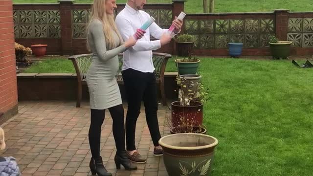 Boy or Girl? couple reveal there new baby.