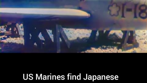 US Marines find Japanese human-guided rocketno landing gear discovery #Colourized footage🇺🇸 🚀 🇯🇵 🎥