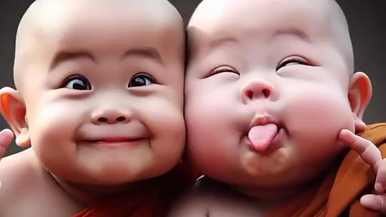 Funny baby face