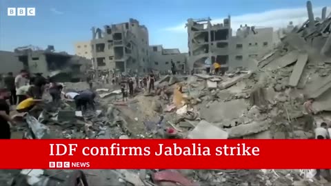 Israel military confirms deadly strike on Gaza refugee camp - BBC News