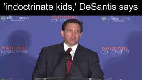 Ron DeSantis says education should not 'indoctrinate' students