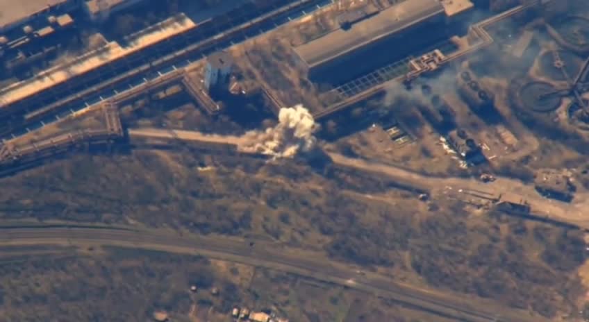 Destroyed Ukraine APC