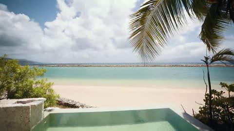 Infinity pool by the ocean