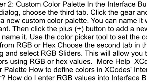 Add a custom color palette to Xcode Interface Builder