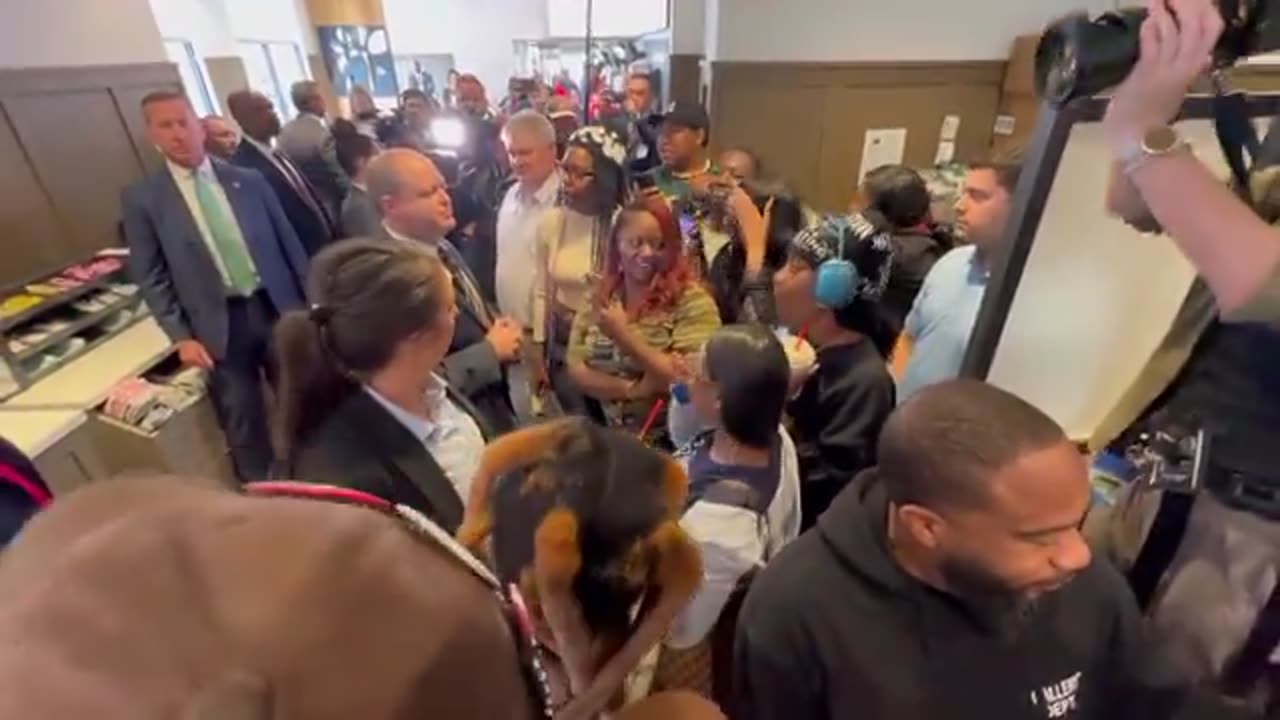 Donald Trump stops by a Chick-fil-A in Atlanta, Georgia…