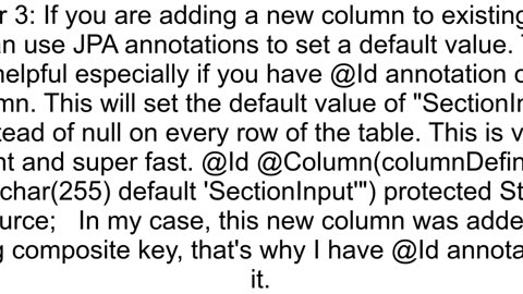 How to assign default value to column variable if column value is coming as null