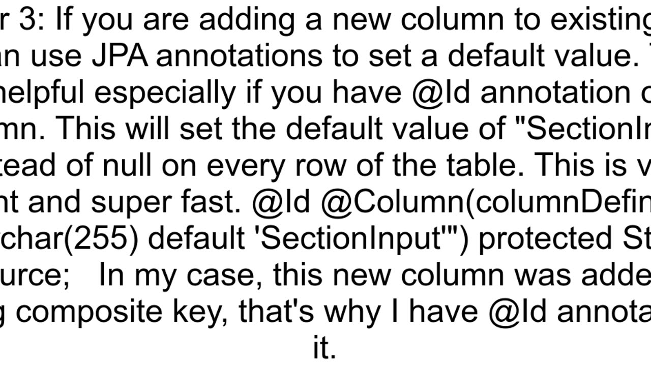 How to assign default value to column variable if column value is coming as null