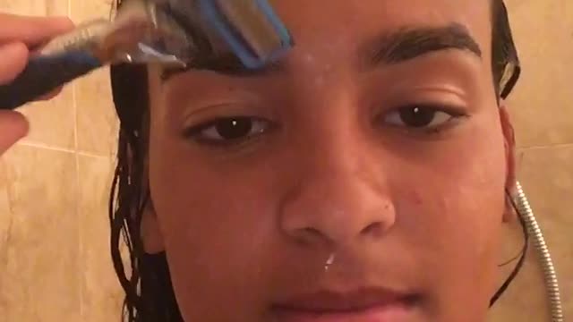 Accidentally Shaving Off an Eyebrow While Showering