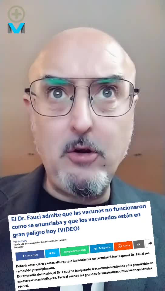 "El Dr. Fauci admite que las vacunas no funcionaron como se anunciaba"