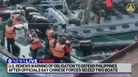 US renews warning after officials say Chinese forces seized 2 boats in Philippines