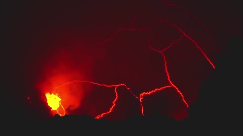 Erupting From the Crater of a Volcano