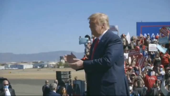 President Trump, THE BOSS, Arrives via Helicopter to Arizona Peaceful Protest 10-19-2020