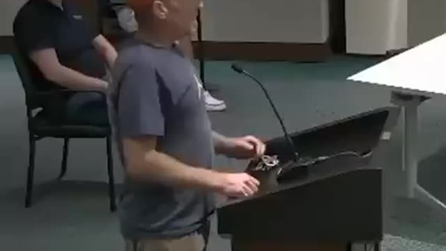 Man speaking out about masks