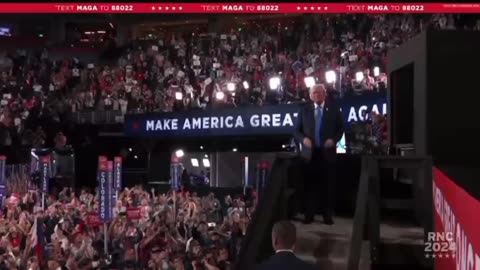 President Trump entry at the RNC 2nd Night