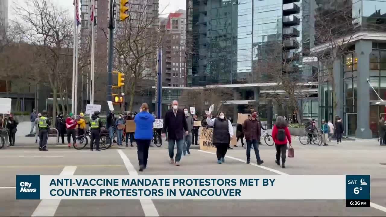 Counter-protesters gather in downtown Ottawa with message for freedom convoy: ‘go home please’