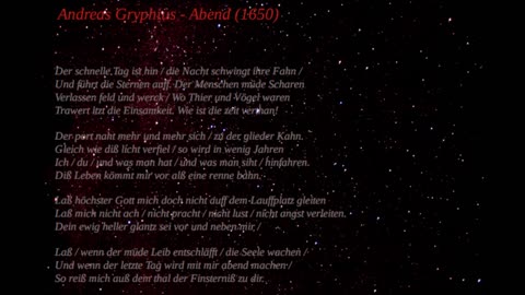 Andreas Gryphius - Abend (1650)