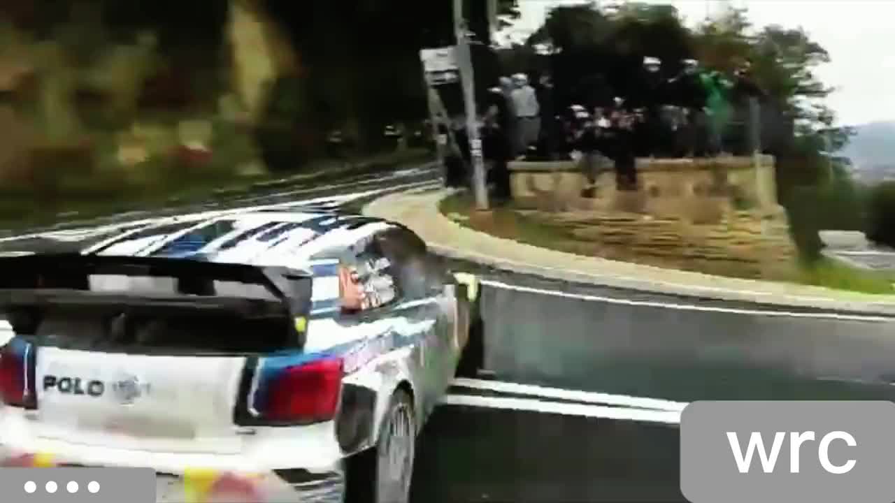 Rescue scene of rally driver