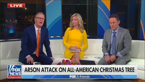 Brian Kilmeade Blames ‘Left Wing’ Officials After Fox News Christmas Tree Gets Burned Down