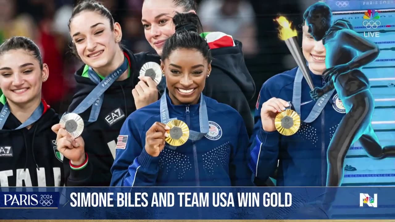 Team USA takes gold in women's gymnastics