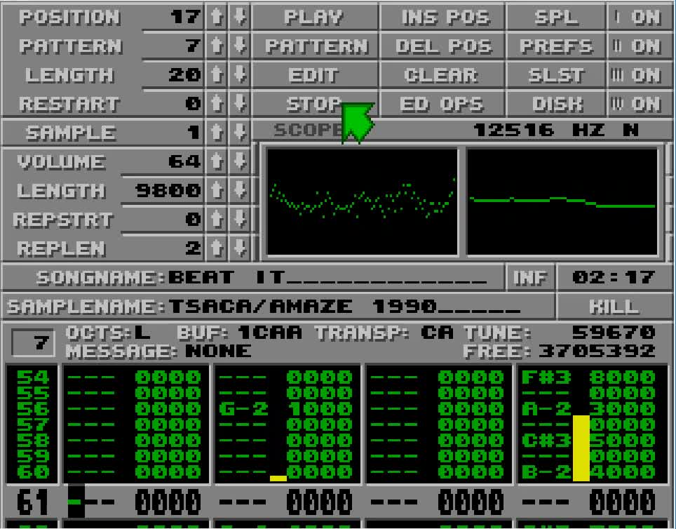 Amiga and Atari ST Protracker Music Mods - Beat It