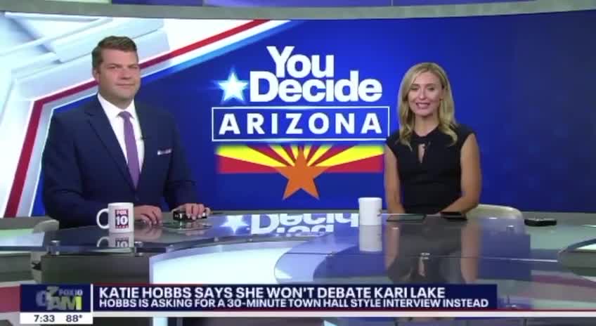 LOL: Arizona Media Slams Coward Katie Hobbs for Dodging Debate with Kari Lake