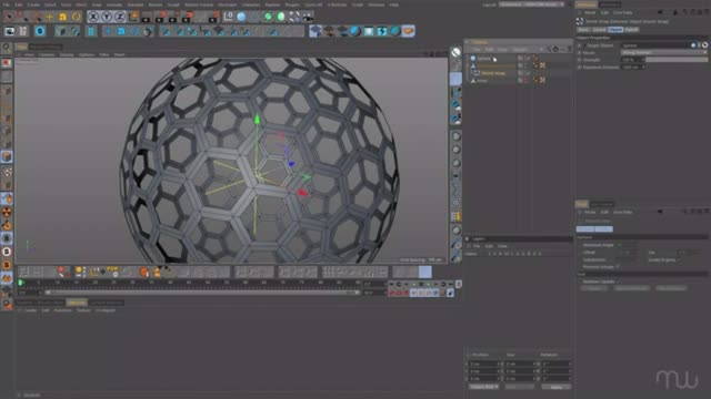 Parameters for adjusting the spacing of small balls