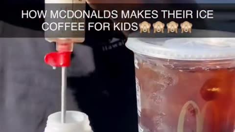 HOW MCDONALDS MAKES THEIR ICECOFFEE FOR KIDSললল