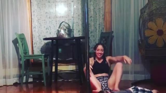 Collab copyright protection - little boy pole dance spin faceplant