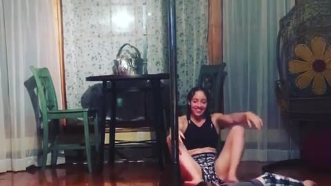 Collab copyright protection - little boy pole dance spin faceplant