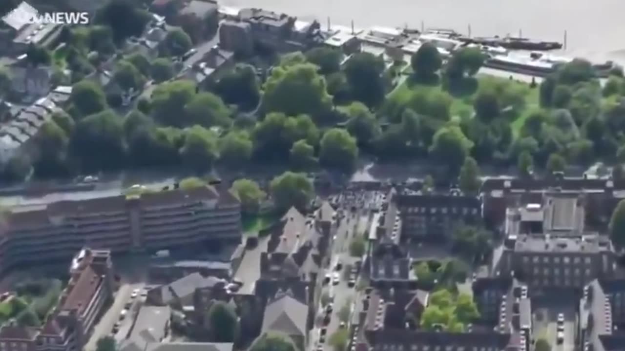 During Queen Elizabeth's funeral procession, a female voice cut into the news