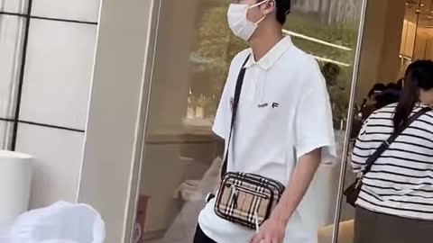 Chinese Boys walking with new Street Fashion. A Viable Fashion