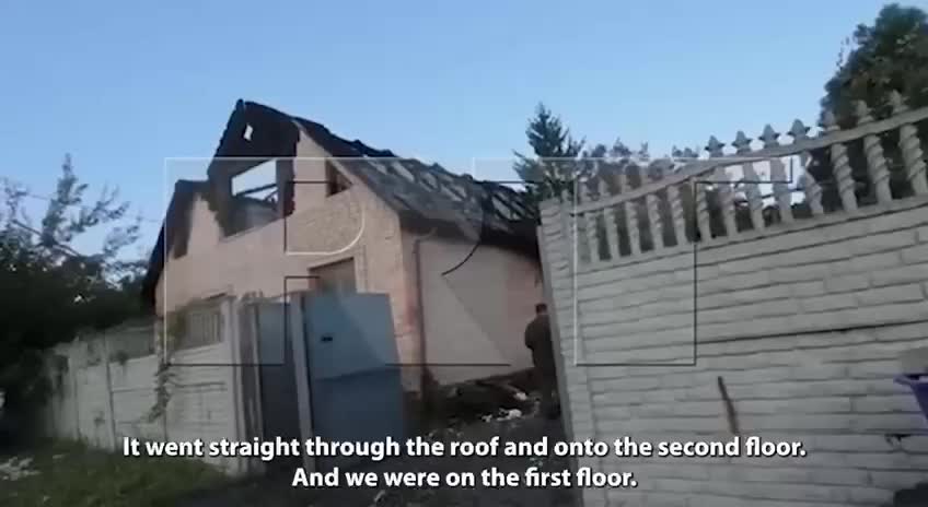 his house was turned into ruins as a result of Ukrainian shelling