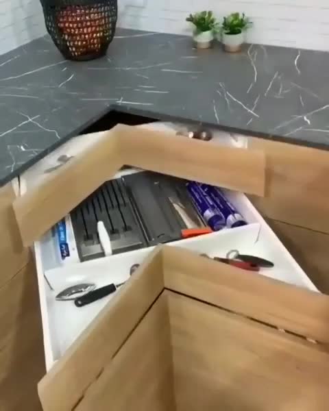 Creative home ideas kitchan corner cabinets !! Wood working k idea home