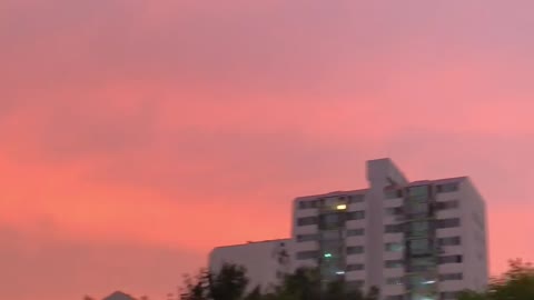 Amazing pink sky