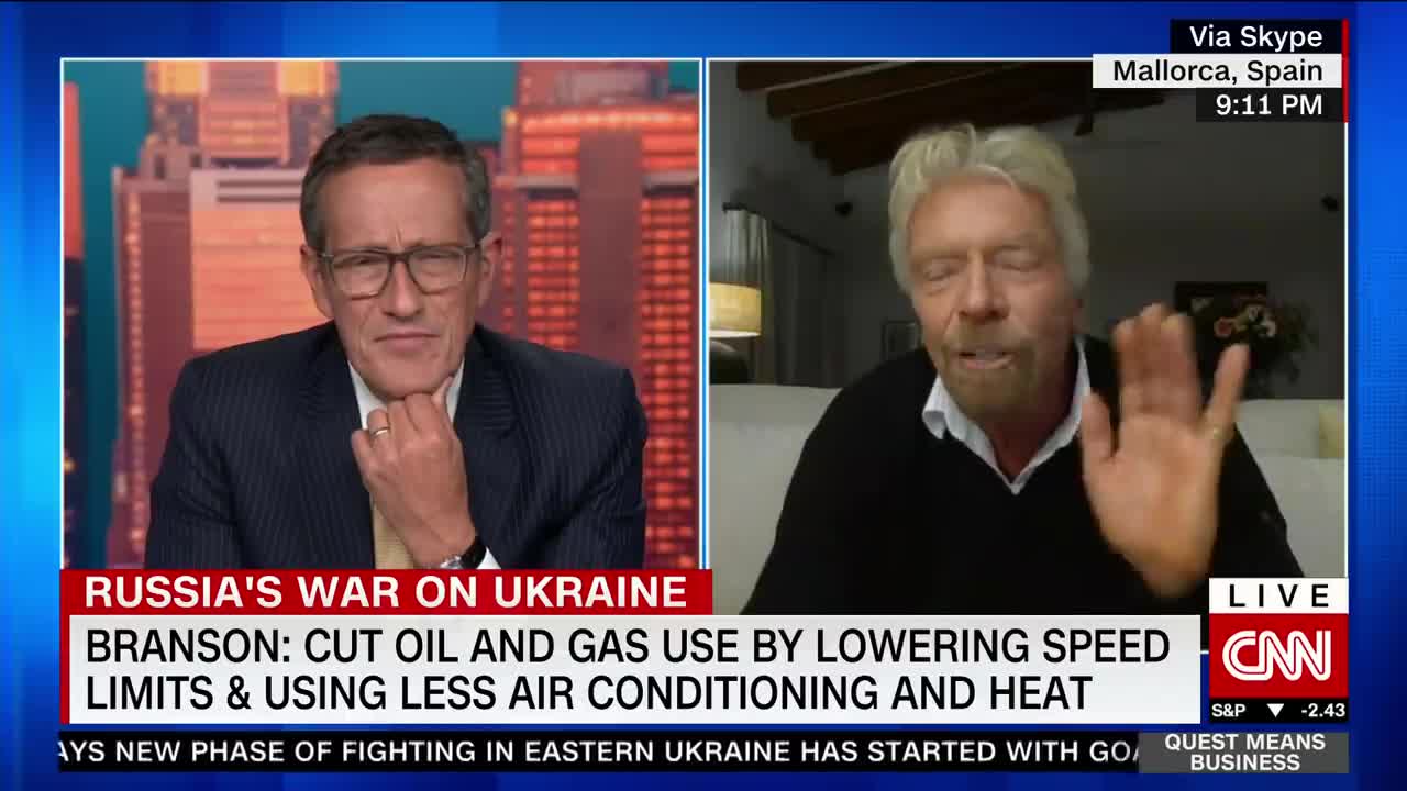 Richard Branson proposes steps on reducing Russian oil use