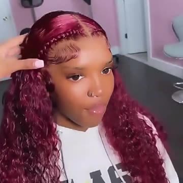 Water Wave Burgundy 13x6 Hd Lace Frontal Human Hair Wigs For Women Red Colored 13x