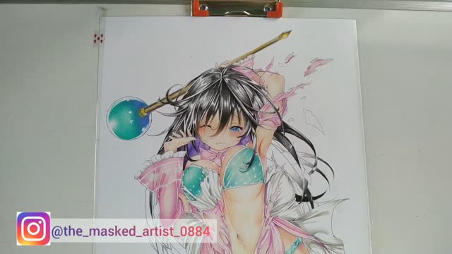 Anime Girl Speed Drawing - Time lapse