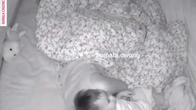 This energetic toddler won’t let mom sleep