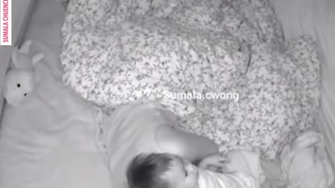 This energetic toddler won’t let mom sleep