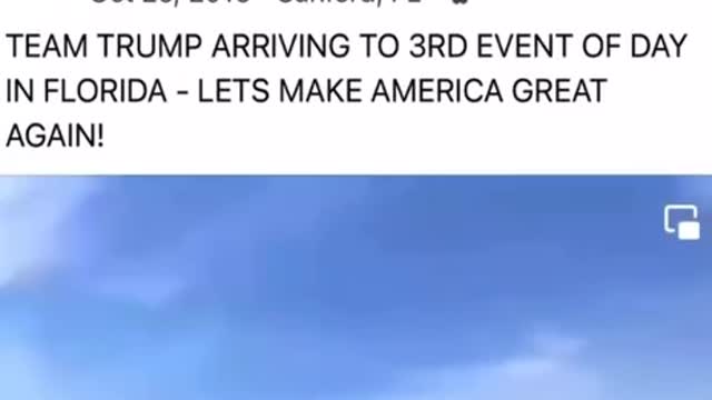 Dan Scavino FB story Throwback.