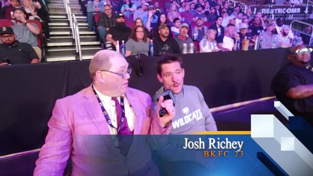 Josh Richey with Jiggy Jaguar ICT BKFC 23 Intrust Bank Arena