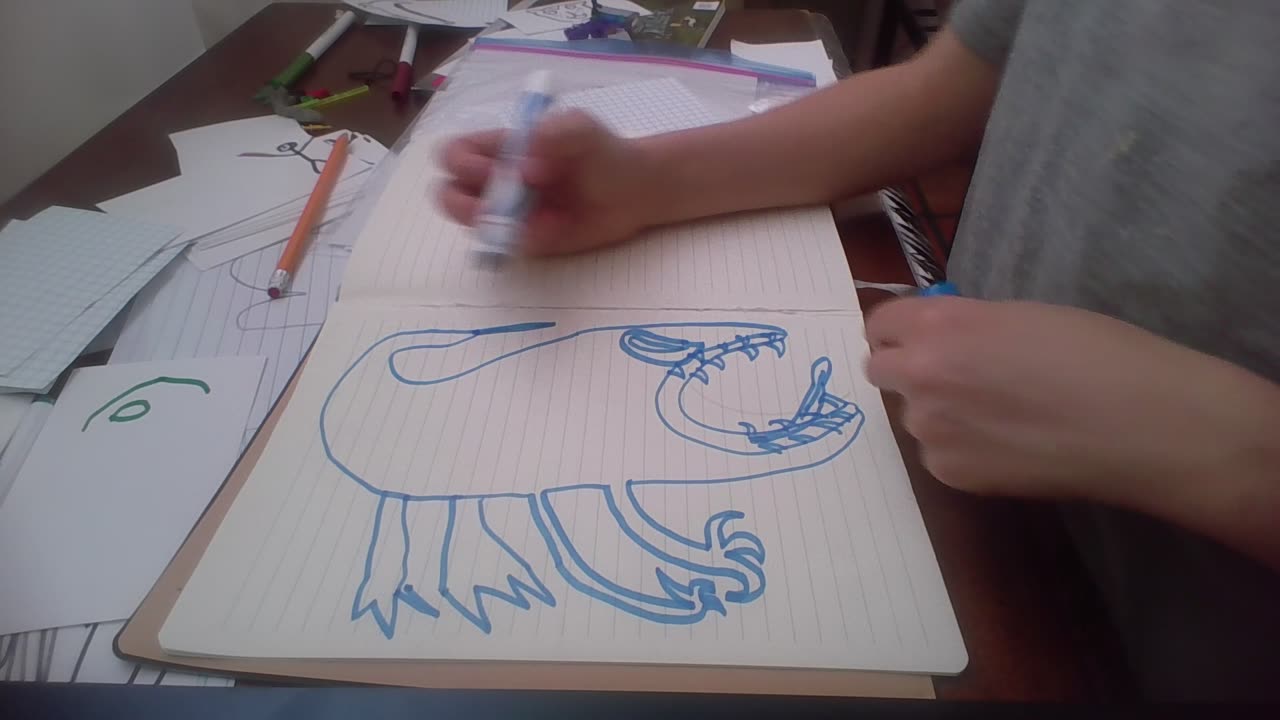 how to draw a dino for the stick man