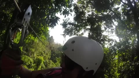 Zip lining in Costa Rica